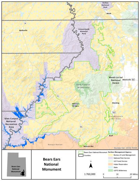 Bears Ears National Monument Map | Bureau Of Land Management